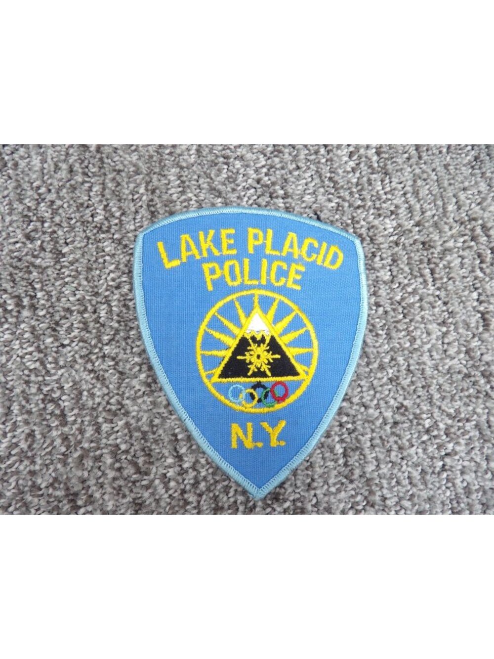 Vintage Lake Placid Police Patch N.Y. Embroidered Shield Design